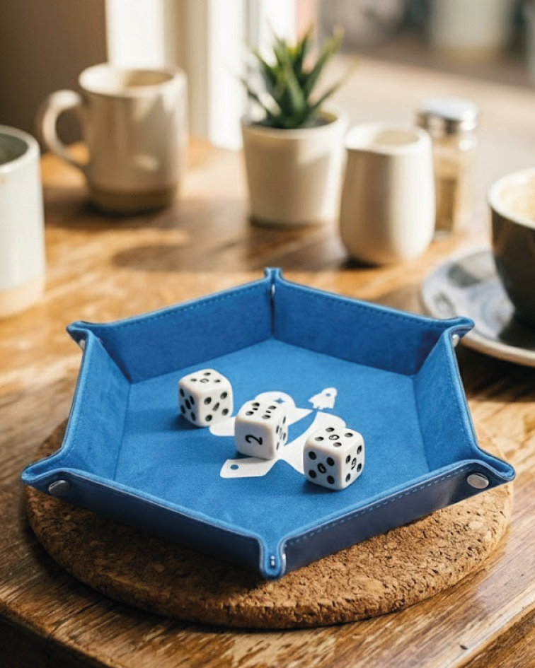 Mesa de juegos lista para una partida